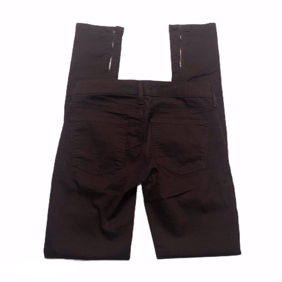 Vince Dark Raisin Zip Leg Skinny Jeans 0574 - Picture 6 of 11